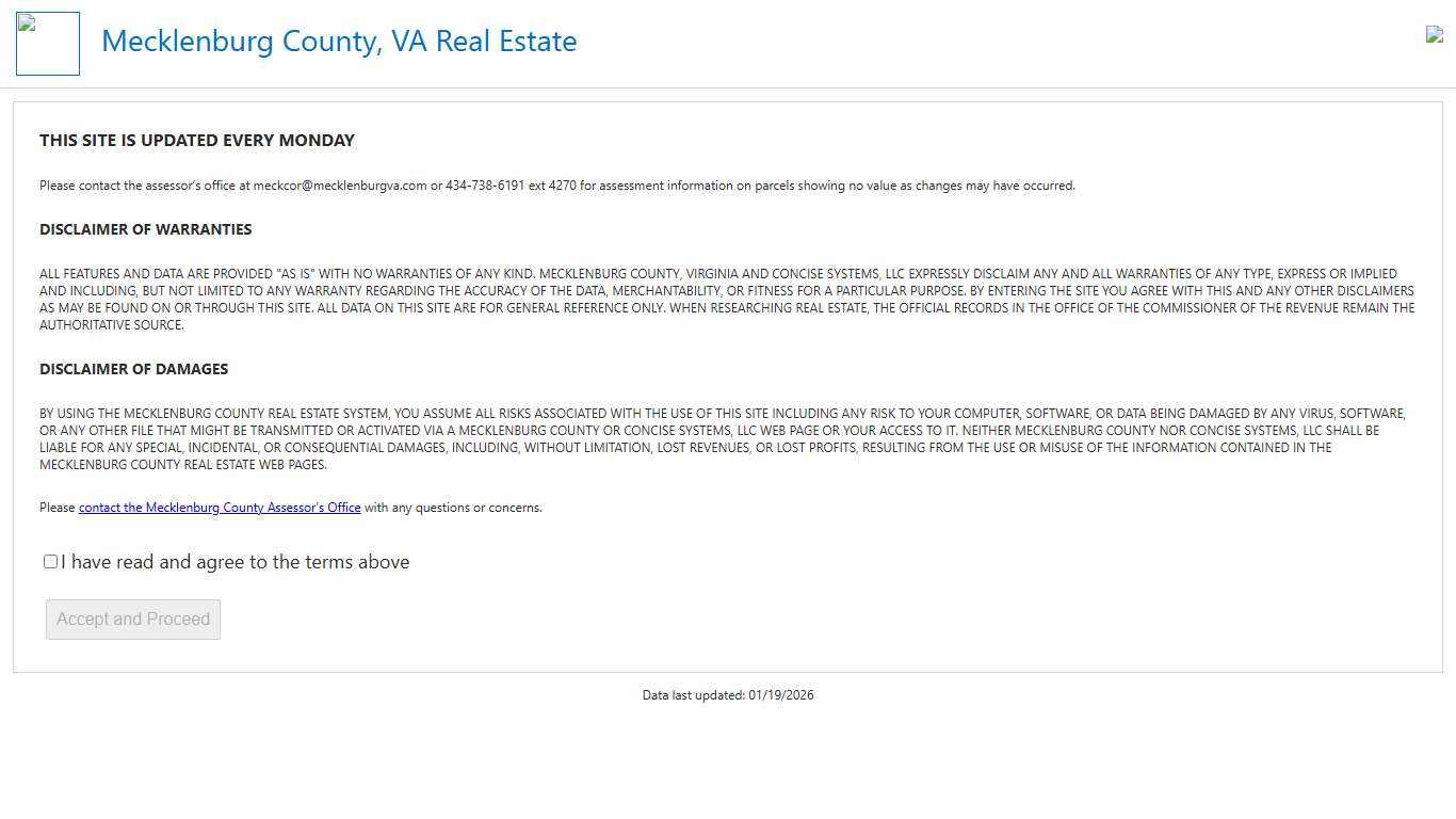 Mecklenburg County, VA - Official Real Estate Data